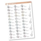 Pay Mortgage Icon Script Planner Stickers and Labels | FC11 | E-109-M