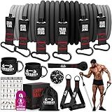 Heavy Resistance Bands for Working Out, 300LBS Exercise Bands with Handles, Workout Bands for Men, Weight Fitness Bands Set for Muscle Training, Strength, Slim, Yoga, Home Gym Equipment