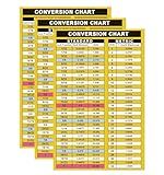 3 Pack Conversion Chart Stickers Fraction-Decimal to Metric Conversion Chart Stickers 5.5 x 8.5 Inch Waterproof Vinyl MM to Inches Conversion Chart Toolbox Sticker, Engineer, Mechanic Decals