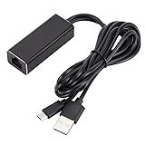 VizGiz Fire TV Stick Ethernet Adapter Micro USB to RJ45 Network LAN Port Converter Card with 3FT USB Power Supply Cable for TV Sticks Chromecast Ultra Streaming Video Without Buffer