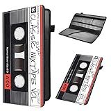 Car Registration and Insurance Holder, Leather Car Glove Box Organizer, Cool Car Accessories for ID, Driver's License Cards & Essential Document, business cards, Men&Women, Retro Audio Cassette
