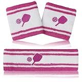 KOFULL Pickleball Headband Wristband Set,Great Gifts for Women, Pickleball Accessories for Party & Gear for Women – Outfits & Stocking Stuffers for Sports Enthusiasts, Pink