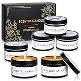 Scented Candles for Women and Men, 6 Pack Aromatherapy Candles for Home Scented, Natural Soy Jar Candle Bulk Gift Set for Christmas Birthday Thanksgiving Mother Coworker
