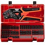 PEBA Crimping Tool and JST Connector Kit - 14 Types of 2.5 mm JST-SM Connectors & Crimp Pins, 2/3/4/5/6/7-pin JST Housings and Contacts, for DIY Electronics - Suitable for AWG 32-20 Wires