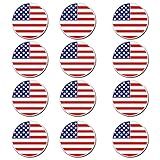 FINGER TEN Golf Ball Marker with Hat Clip Markers Assorted Patterns Value Gift Set Mark Golf Divot Tool Accessories for Men Women Kids (American Flag)