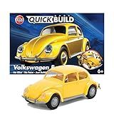 Airfix Quickbuild Volkswagen Beetle Yellow Brick Building Model Kit, Multicolor