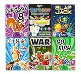 Regal Games Card Games for Kids - Go Fish, Crazy 8's, Old Maid, Slap Jack, Garbage Monster, War - Simple & Fun Classic Family Table Games - Games May Vary (6 Set)