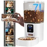 Frienhund Automatic Cat Feeder with 2K Camera: 5G WiFi Automatic Dog Feeder with Night Vision,Cat Food Dispenser with 7L Large Food Storage Container for Multiple Pet,Detachable for Easy Clean -29 Cup