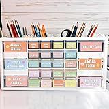 54Pcs Teacher Toolbox Labels Classroom Decoration Self-AdhesiveSmile Face Toolbox Sticker Pastel Tool Box Storage Decal Boho Groovy Retro Organizer Container Decor for Back to School Teacher Supplies
