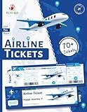 Cut-Fill-Play Airline Tickets: Blank Airline Ticket to cut, fill and play, for your child's Airlines | Blank Aeroplane Tickets, Blank Flight Tickets for kids