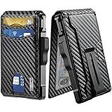umoven Wallet for Men - with Money Clip Slim Leather Slots Credit Card Holder RFID Blocking Bifold Minimalist Wallet