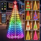 Avatar Controls 8FT Smart LED Outdoor Christmas Tree, RGB Cone Tree Lights