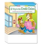 ZOCO – A Trip to The Credit Union – Educational Coloring Books (25 Bulk Pack, Without Crayons) – Bank Supplies – Games, Puzzles, Activities Gifts for Kids