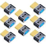 4K HDMI Dummy Plug Display Emulator Headless Ghost Adapter Compatible with Windows Mac OSX Linux Support 4kx2k 2160P 1080p for Computer Desktop 8 Pack