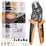 Preciva 2 in 1 Wire Crimping Tool Kit, AWG28-22 Pin Header Crimper for 2.50mm /2.54mm/3.96mm/KF2510 Connectors, AWG18-16 Open Terminal Crimper for 2.8mm/3.5mm/4.0mm/4.8mm/6.3mm
