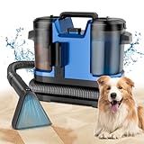 Vaconly Portable Spot Cleaner Machine for Carpet and Upholstery - 18Kpa Carpet Cleaner with Dual BrushHeads, Easy Move, Cleaning Machine for Furniture, Couch, Stairs, Car and Pet Stain, Blue