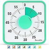 Secura Home 60-Minute Visual Timer, 7.5 Inch Oversize Countdown Timer Clock for Kids and Adults, Durable Mechanical Time Management Tool with Magnetic Backing (Emerald)