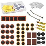 xflyxin Bicycle Tire Repair Kit, Bicycle Inner Tube Repair Kit - Contains 39 Patches, Metal Lever, Suitable for Motorcycle Electric Bicycle Scooter Mountain MTB BMX Bike