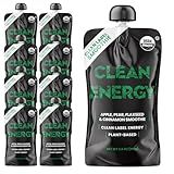 Clean Label Organic Fruit Smoothie Sports Pouches - Healthy Nutrition Drinks, Gluten Free, Caffeine Free, Vegan, Kosher, Convenient Snacks - Apple, Pear, Cinnamon & Flaxseed Smoothie - 8 Pack