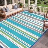 Outdoor Rug 4x6 ft, Waterproof Portable Plastic Straw Mat for Camping