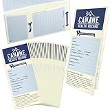 ANZON MORIES Dog Vaccination Record Cards 24 Packs with Storage Pocket for Micro Chips, Accessories, Large 8 x 10.5 Inch Puppy and Canine Vaccines Shot Memo for Doggy Medical Grooming Kennel Care