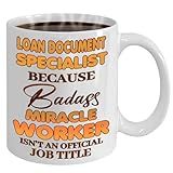 MONIZILUCKY Loan Document Specialist Mug Gifts Bulks For Office Women Men Work Friends Coworker, 11oz White Ceramic Coffee Mug Driking Coffee Cup For Birthday Christmas