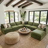 Cloud Modular Hosting Sectional, Oversized Deep Seat Comfort, Luxe Chenille