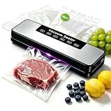 Food Vacuum Sealer for Kitchen Storage, Meal Prep, and Keeping Food Fresh,Automatic food freshness-preserving machine, 85 kPa strong suction power,Comes with 10 bags
