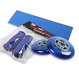 Kick Push Upgrade Pack for Razor Scooter Blue Wheels, Handle Grips, Griptape, Bearings