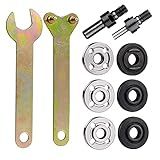 Mesee 6 in 1 Electric Drill Conversion Angle Grinder Adapter Connecting Rod Kit, 6mm & 10mm Arbor Mandrel Adapter with Spanner Variable Shaft Coupler Converter Tool