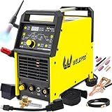 Weldpro TIG Welder AC/DC 200A with Pulse, Aluminum TIG Welder 110V/220V with TIG Torch ACDC TIG/PULSE TIG/SPOT TIG/Stick 5 in 1 Multi-Process Welding Machine with Foot Pedal