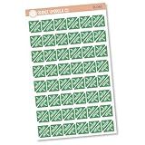 Mini Pay Day Corner Planner Stickers, Emerald Pay Day Deposit Reminder Planner Labels, Payday Stickers (B-046)