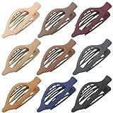 9 Pack Flat Hair Clips for Women, Matte Claw Clips for Thick & Thin Hair (Multicolor)