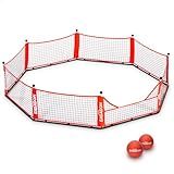GoSports Gagagon 15 ft Gaga Ball Pit - Portable Indoor/Outdoor Game Set - Includes 2 Balls and Carrying Case