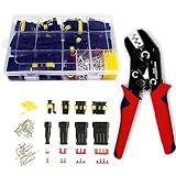 Twippo 352Pcs Waterproof Electrical Connector Terminals Automotive Electrical Wire Connectors 1/2/3/4 Pin Connector with Ratchet Crimping Tool