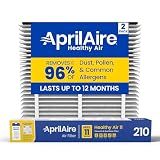 Genuine AprilAire 210 Replacement Filter for AprilAire Whole-House Air Purifiers - MERV 11, Clean Air & Dust, 20x25x4 Air Filter (Pack of 2)