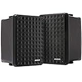 KICKER KB6B 2-Way Full Range Indoor Outdoor Speakers (Pair) Weatherproof Speakers for Patio Garage Poolside in-Home, 6.5 inch woofer, 2x5 inch Horn Tweeter Black