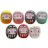 TOKYO ART Traditional Japanese Daruma Dolls Set of 7 Good Luck Charms Gift Set Known for Bringing Good Fortune