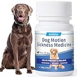 Anti-Motion Sickness and Nausea Relief for Dogs (Over 75 lbs), 20 Tablets – Relief for Vomiting, Drooling, Whining and More – Fast-Acting, 24-Hour Effect