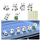 6PCS Cute Panda Car Dashboard Trim Accessories, Mini Auto Rearview Mirror Ornament, Funny Car Decoration Present for Women Men, Auto Interior Accessories for Home Office (Panda)