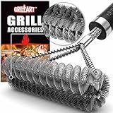 GRILLART Grill Brush [Wire + Helix] Combined BBQ Brush - Safe & Efficient Grill Cleaning Brush - 18" Grill Cleaner Brush Scrubber for Gas/Porcelain/Charbroil Grates – BBQ Accessories Gifts for Men/Dad