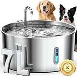 Vekonn Dog Water Fountain Stainless Steel, 7L/236oz Dog Water Bowl Dispenser for Large Dogs, Automatic Cat Water Fountain
