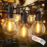 Outdoor String Lights, 55(50+5)FT 25 Bulbs IP65 Waterproof Patio Lights