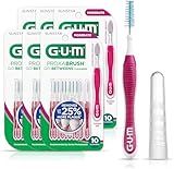 GUM Proxabrush Go-Betweens - Moderate, Interdental Brushes Between Teeth, Dental Picks for Plaque Removal, Safe for Braces & Dental Devices