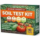 Soil Test Kit 140 Tests (2026 Updated Instructions) – pH, Nitrogen, Phosphorus, Potassium & Ammonia – Garden, Lawn & Plant Soil Tester Kit for Accurate Fertility Analysis