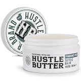Hustle Butter Fragrance Free Tattoo Aftercare 5oz Tattoo Balm, Unscented Vegan Tattoo Butter and Healing Cream for Sensitive Skin, Moisturizer That Brightens Old Ink, No Petroleum