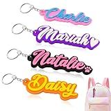 Cupike Personalized Name Tag for Backpack, Custom 3D Kids Name Keychain Tags, Personalized Back to School Supplies Gifts