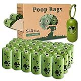 Dog Poop Bag Biodegradable 540 Count Dog Waste Bags with Dispenser Scented