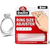 Ring Size Adjuster for Loose Rings, 8 Sizes Invisible Ring Guards and Spacers, Fits Ring Widths 1-10mm, Ring Resizer for Men's and Women's Jewelry