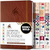 Clever Fox Budget Planner, Monthly Bill Tracker Book 5.8"x8.3" Brown